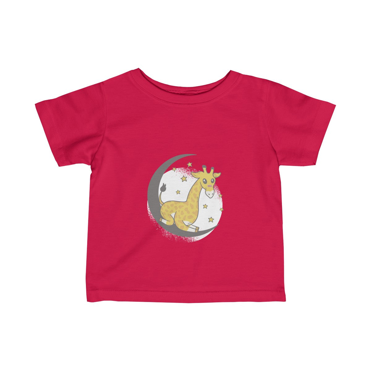 GIRAFFE ON <br>THE MOON <br>infant tee