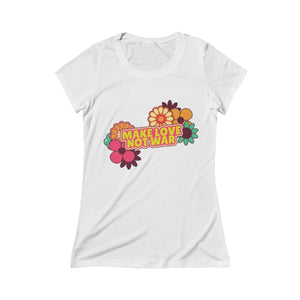 MAKE LOVE <br>women's <br>triblend <br> short sleeve <br>tee