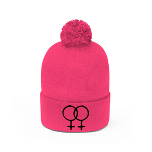 DOUBLE VENUS <br>pom pom beanie