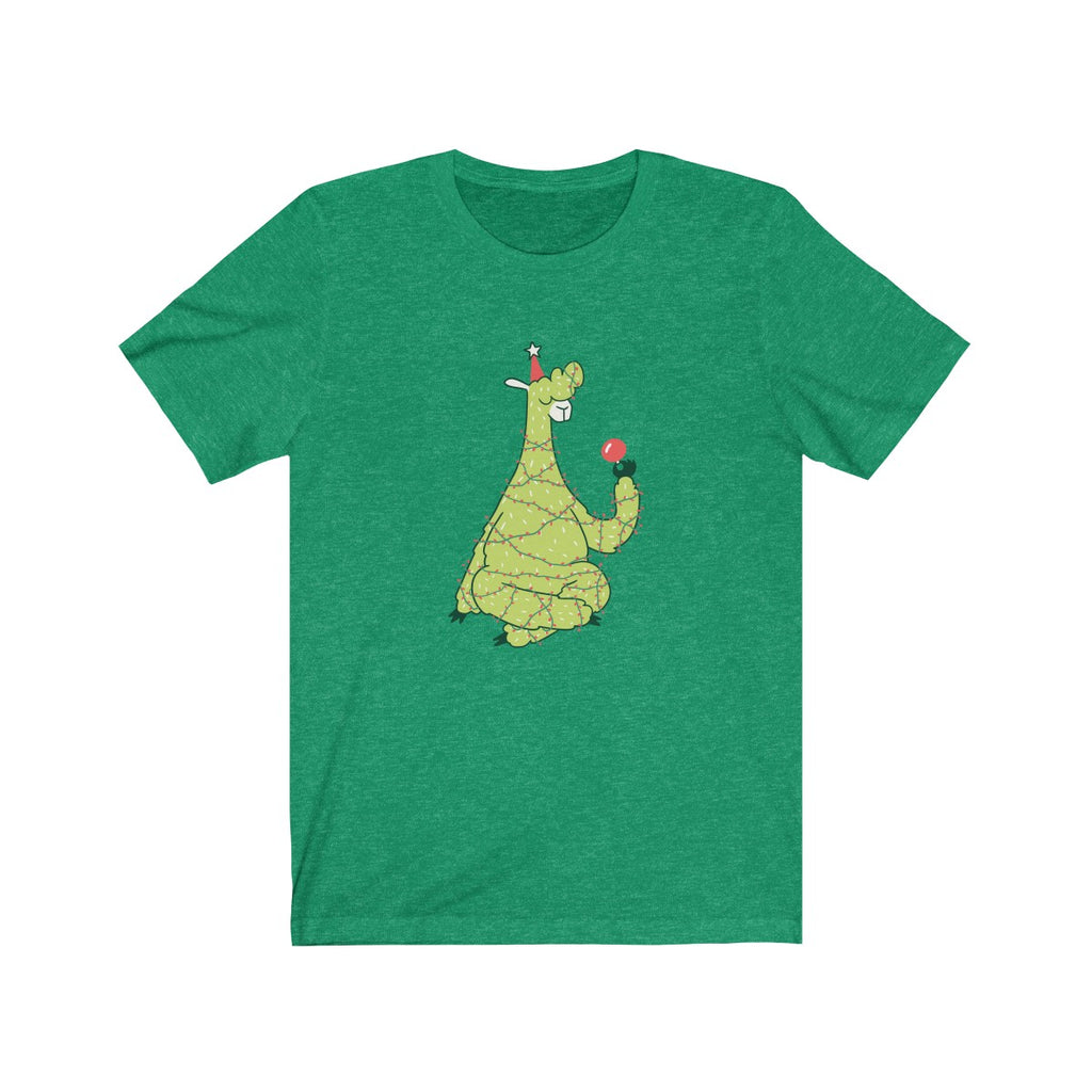 CHRISTMAS TREE LLAMA <br>unisex tee