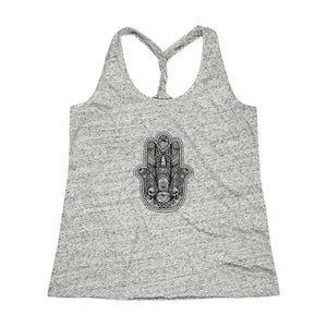 HAMSA (blk) <br>women's cosmic <br>twist back tank