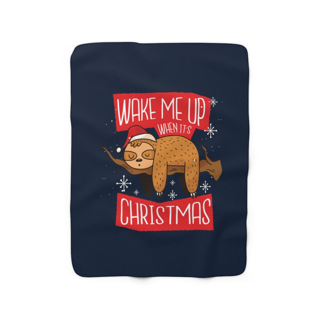 CHRISTMAS SLOTH <br>sherpa fleece <br>blanket