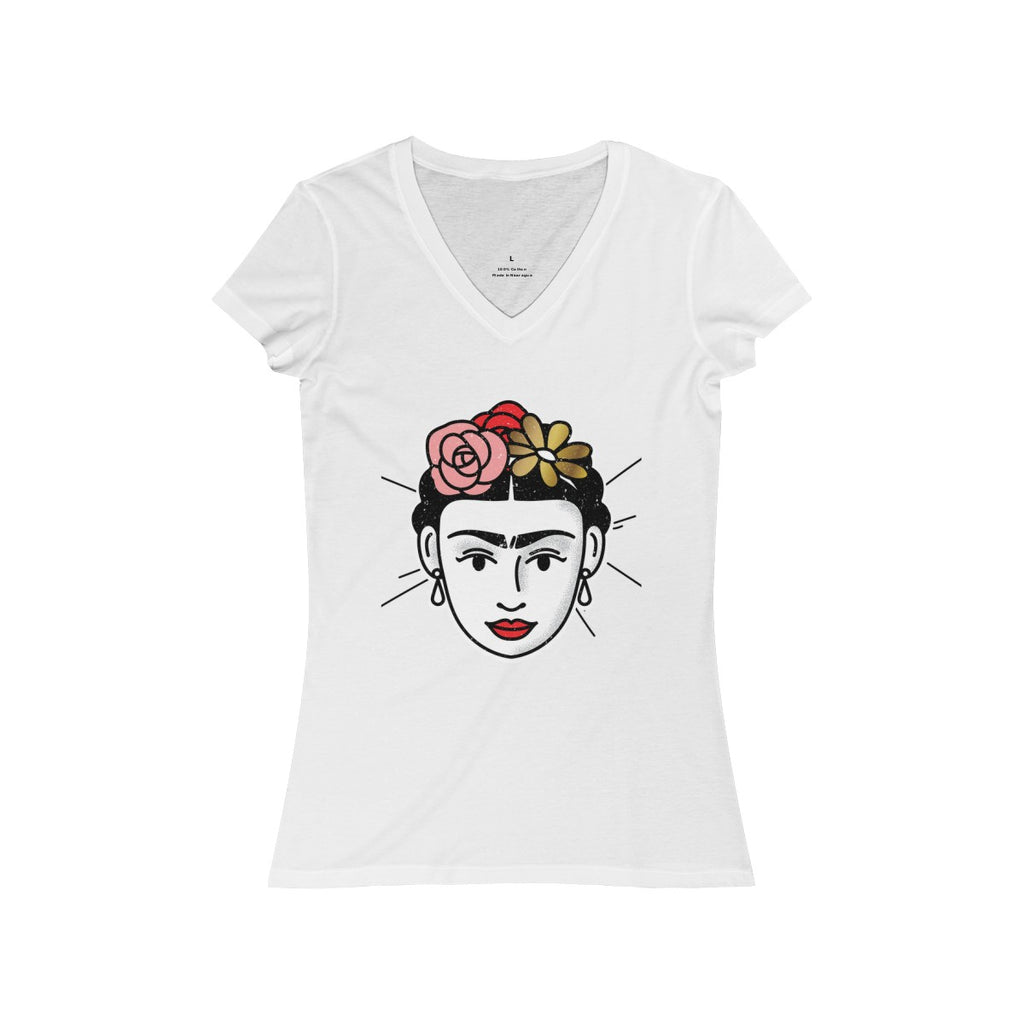 FRIDA <br>women's jersey <br>short sleeve <br>V-neck tee