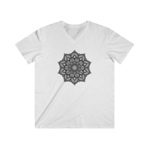 MANDALA 2 <br>men's fitted V-neck <br>short sleeve tee