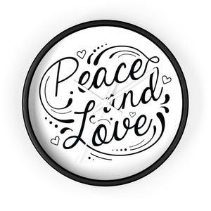 PEACE & LOVE <br>wall clock