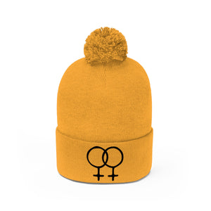 DOUBLE VENUS <br>pom pom beanie