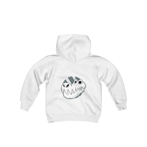 T-REX SKULL <br>young person's <br>heavy blend <br>hooded sweatshirt