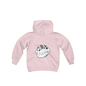 T-REX SKULL <br>young person's <br>heavy blend <br>hooded sweatshirt