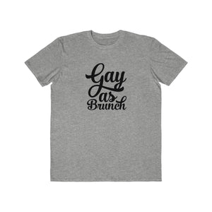 GAY AS BRUNCH <br>men's lightweight <br>fashion tee (blk)