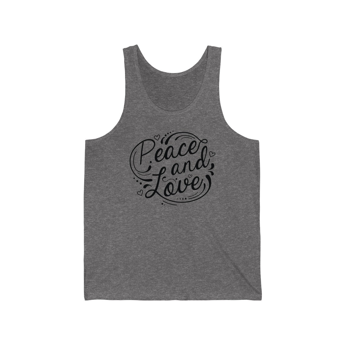 PEACE & LOVE <br>unisex jersey tank