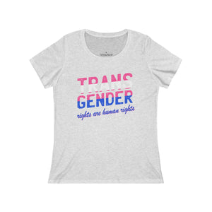 TRANS RIGHTS <br>women's relaxed jersey <br>short sleeve <br>scoop neck <br>tee