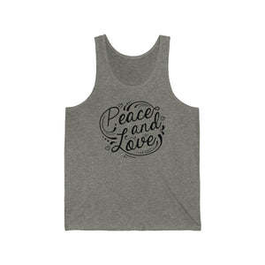 PEACE & LOVE <br>unisex jersey tank