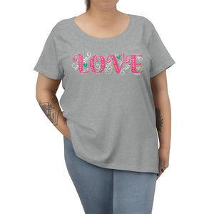 LOVE <br>women's curvy tee