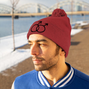 DOUBLE MARS <br>pom pom beanie