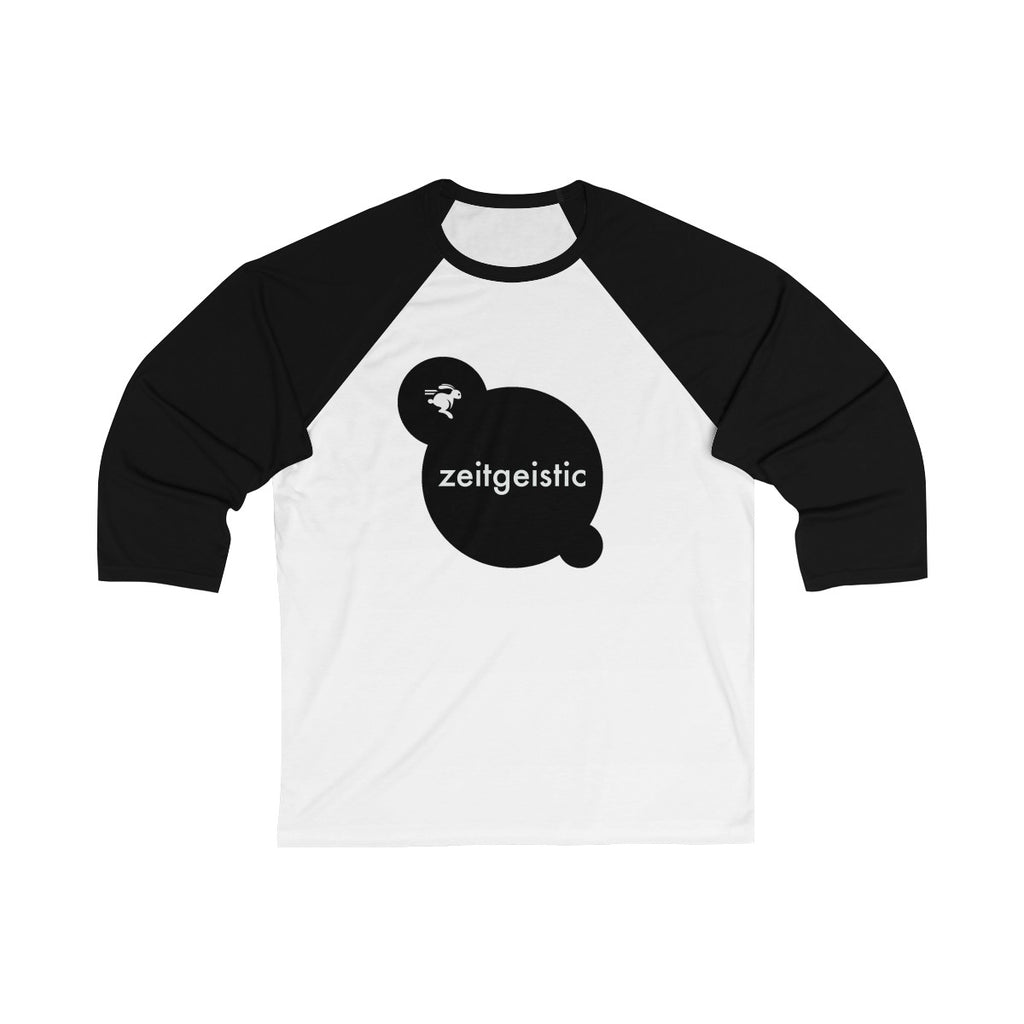 ZEITGEISTIC <br>unisex 3/4-sleeve <br>baseball tee