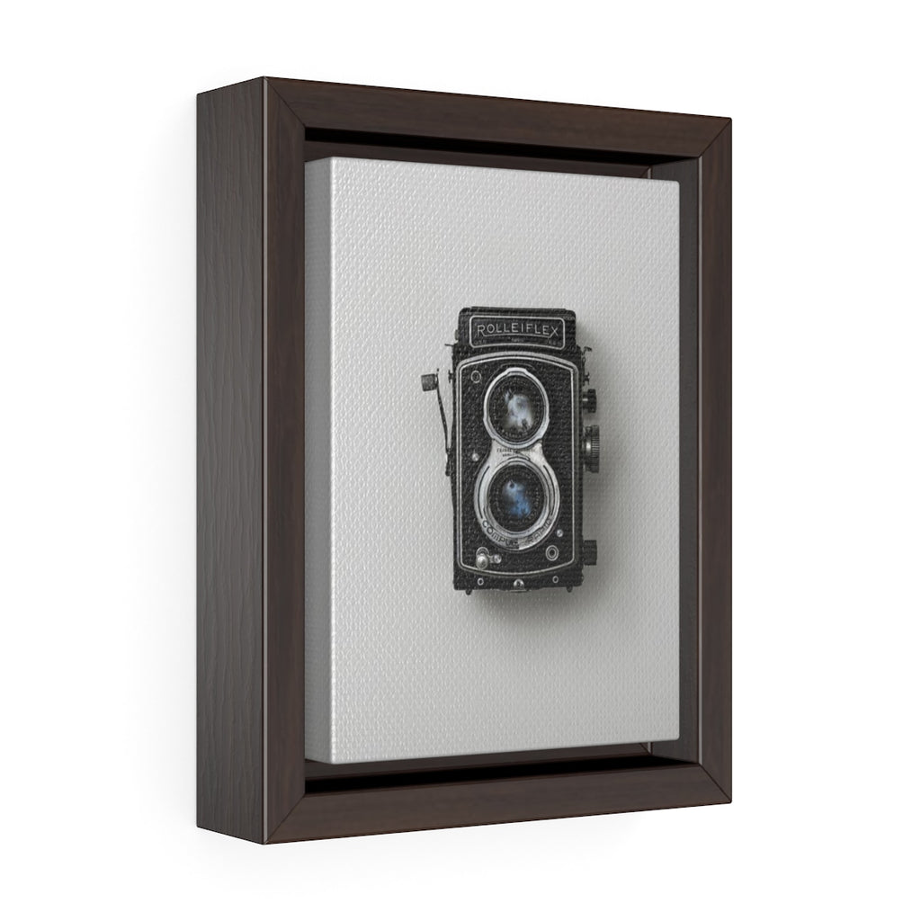 VINTAGE CAMERA <br>vertical framed premium gallery wrap canvas