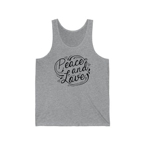 PEACE & LOVE <br>unisex jersey tank